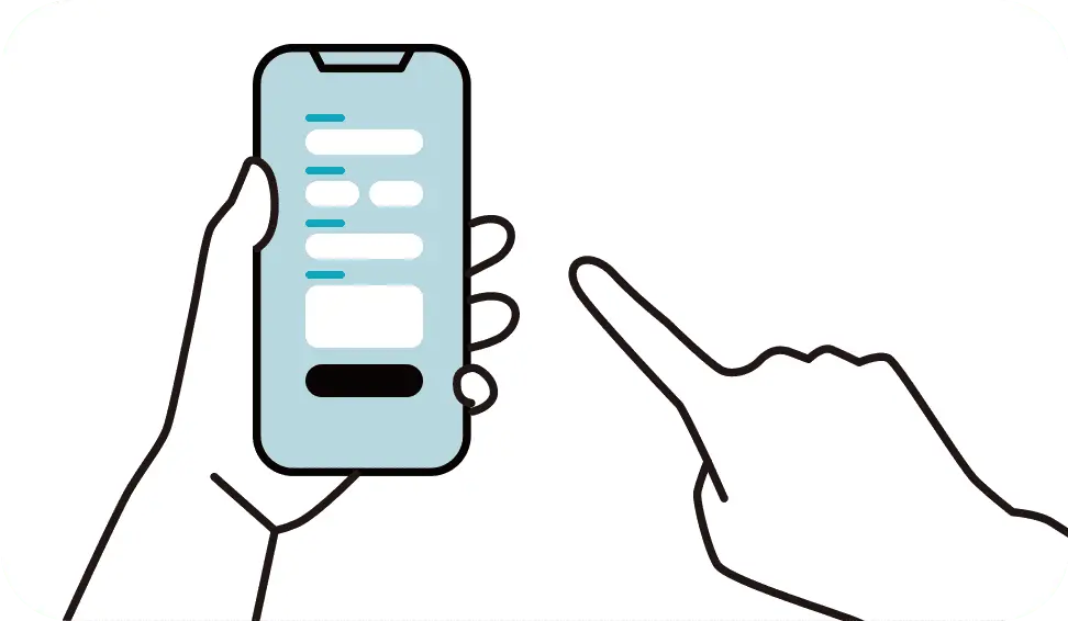 申込情報を入力するイメージ
