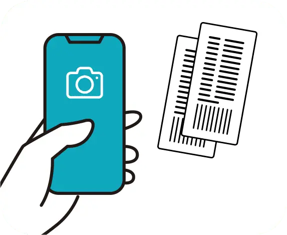Upload bill or/and receipt of repairer by scanning with smartphone.