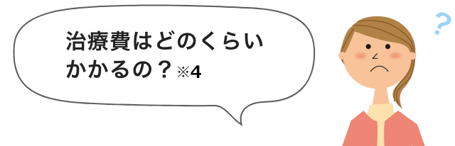 治療費はどのくらいかかるの？※4